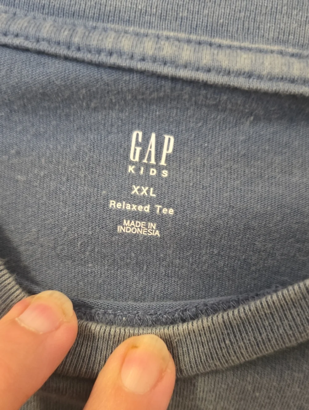 Gap Kids Washed Blue Crewneck T-Shirt